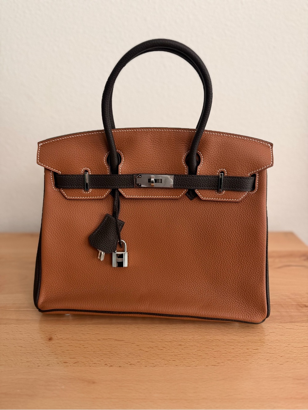 H Special Order (HSS) Birkin 30 Gold noir black togo PHW HANDMADE horseshoe